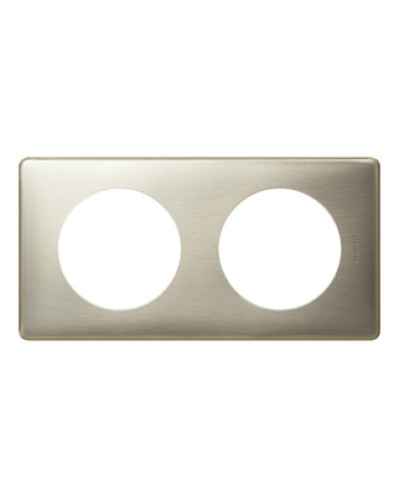 Рамка 2 поста титан Celiane Legrand 068902 в Иркутске Аксессуары для кабель-канала Pintop.ru