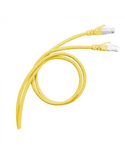 Патч-корд S/FTP, cat. 6а, PVC, 1м, желтый Legrand (051780) в Иркутске Патчкорды (медные) Pintop.ru